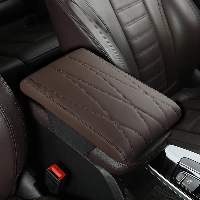 Nappa Leather Memory Foam Car Center Console Booster Cushion for Added Support - DZX Cover