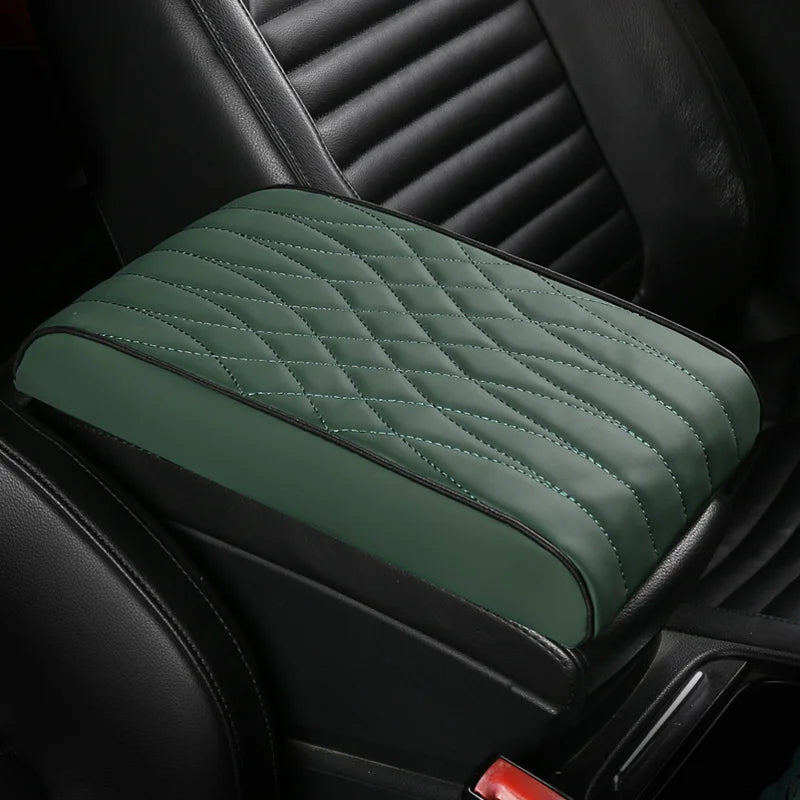 Nappa Leather Memory Foam Car Armrest Box Booster Cushion - DZX Cover