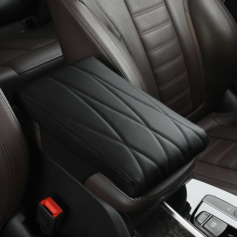 Nappa Leather Memory Foam Car Center Console Booster Cushion for Added Support - DZX Cover