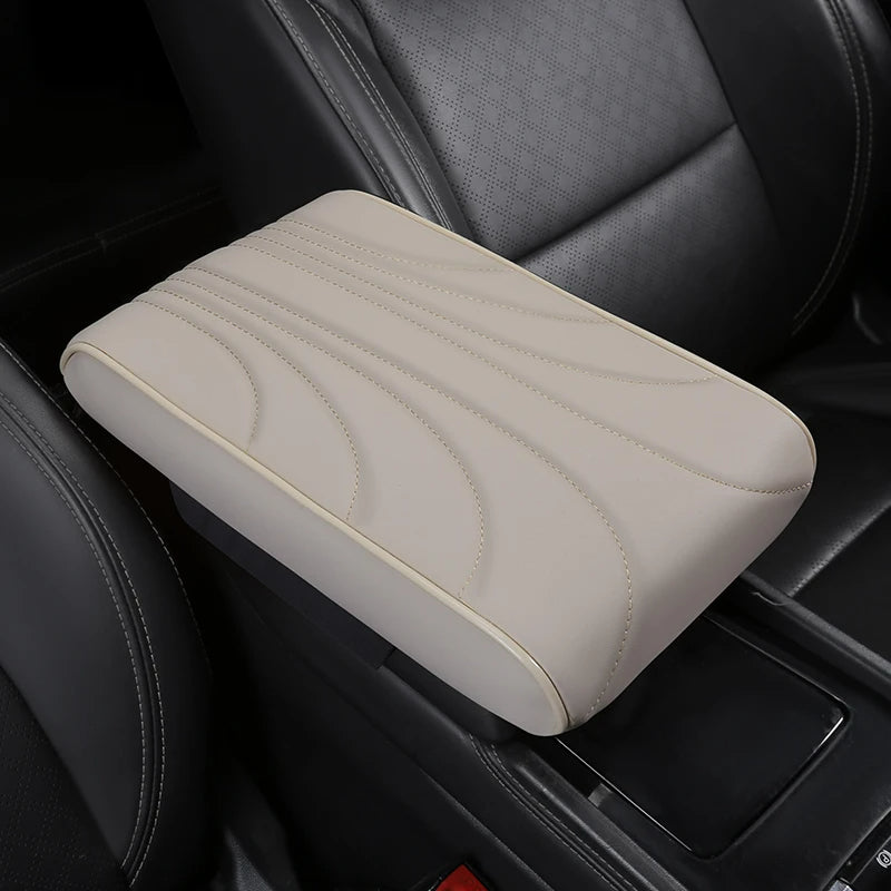 Nappa Leather Memory Foam Car Center Console Booster Cushion for Added Support 31*20*5cm - DZX Cover
