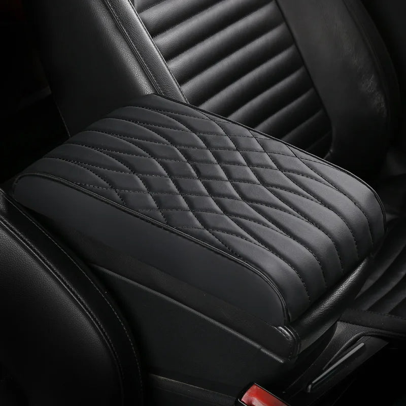 Nappa Leather Memory Foam Car Armrest Box Booster Cushion - DZX Cover