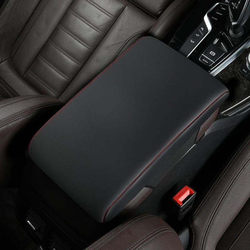 Universal Center Console Armrest Cushion Booster Cushion for Added Support Nappa Leather 32*15*5 - DZX Cover