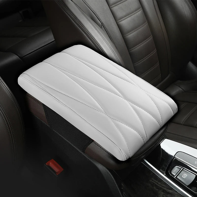 Nappa Leather Memory Foam Car Center Console Booster Cushion for Added Support - DZX Cover