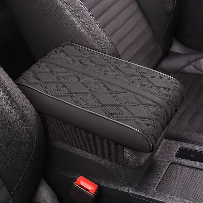 Nappa Leather Memory Foam Car Center Console Booster Cushion for Added Support 31*20*5cm - DZX Cover