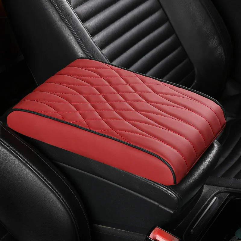 Nappa Leather Memory Foam Car Armrest Box Booster Cushion - DZX Cover