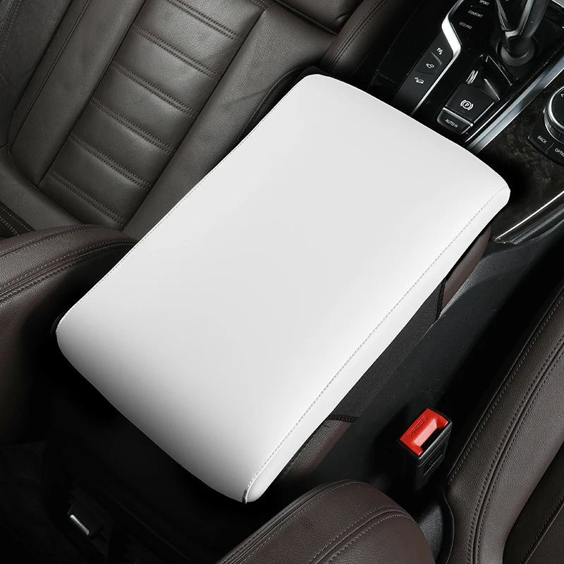 Universal Center Console Armrest Cushion Booster Cushion for Added Support Nappa Leather 32*15*5 - DZX Cover