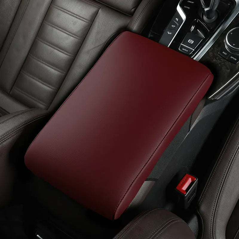 Universal Center Console Armrest Cushion Booster Cushion for Added Support Nappa Leather 32*15*5 - DZX Cover