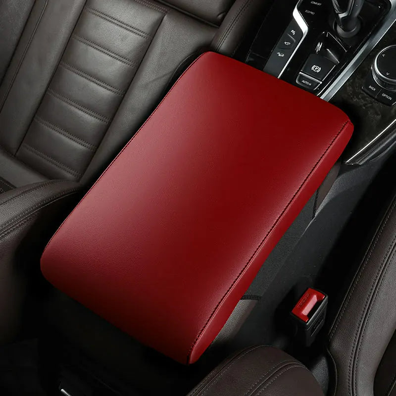 Universal Center Console Armrest Cushion Booster Cushion for Added Support Nappa Leather 32*15*5 - DZX Cover
