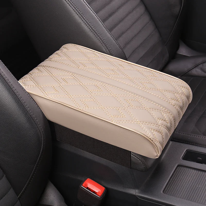 Nappa Leather Memory Foam Car Center Console Booster Cushion for Added Support 31*20*5cm - DZX Cover