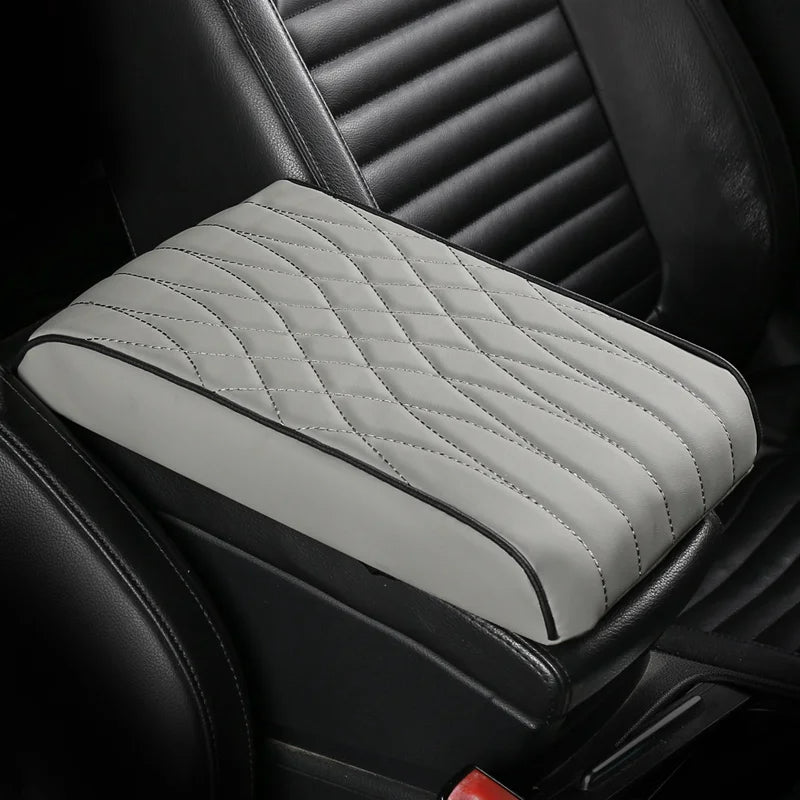Nappa Leather Memory Foam Car Armrest Box Booster Cushion - DZX Cover