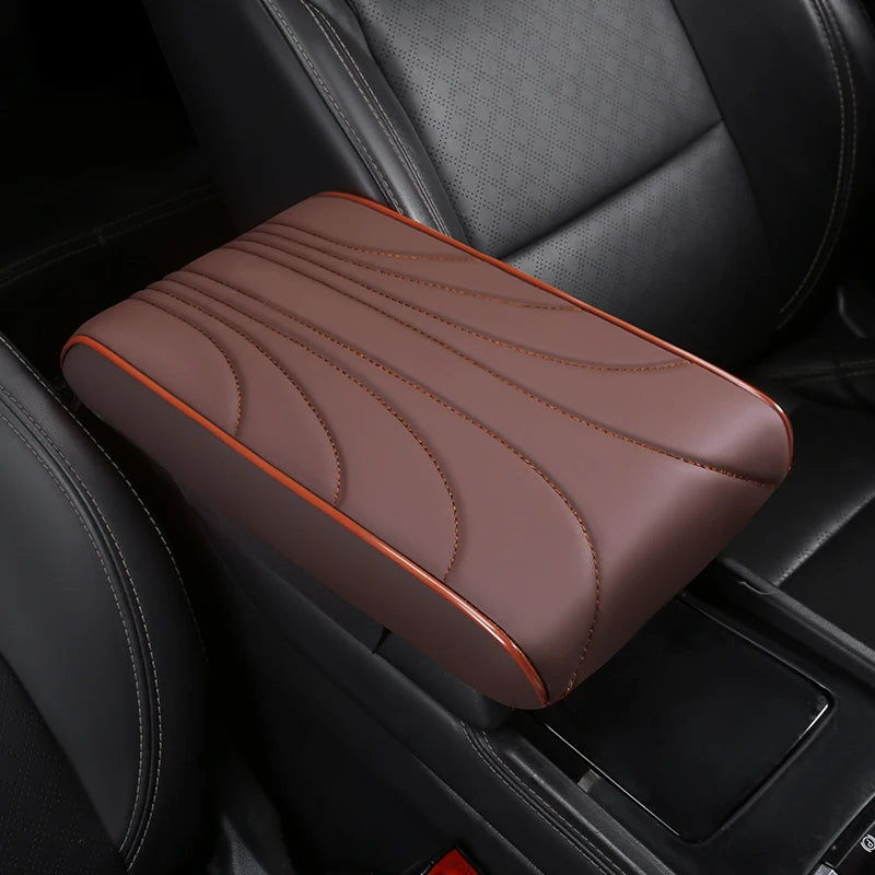 Nappa Leather Memory Foam Car Center Console Booster Cushion for Added Support 31*20*5cm - DZX Cover