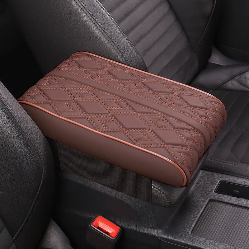 Nappa Leather Memory Foam Car Center Console Booster Cushion for Added Support 31*20*5cm - DZX Cover