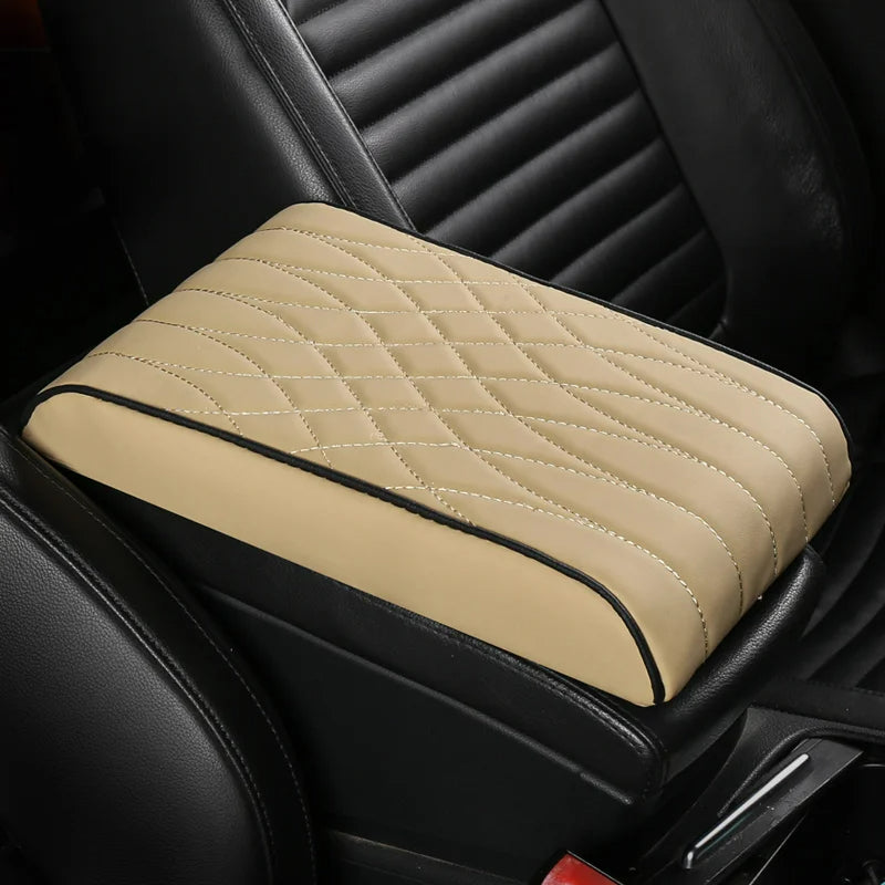 Nappa Leather Memory Foam Car Armrest Box Booster Cushion - DZX Cover