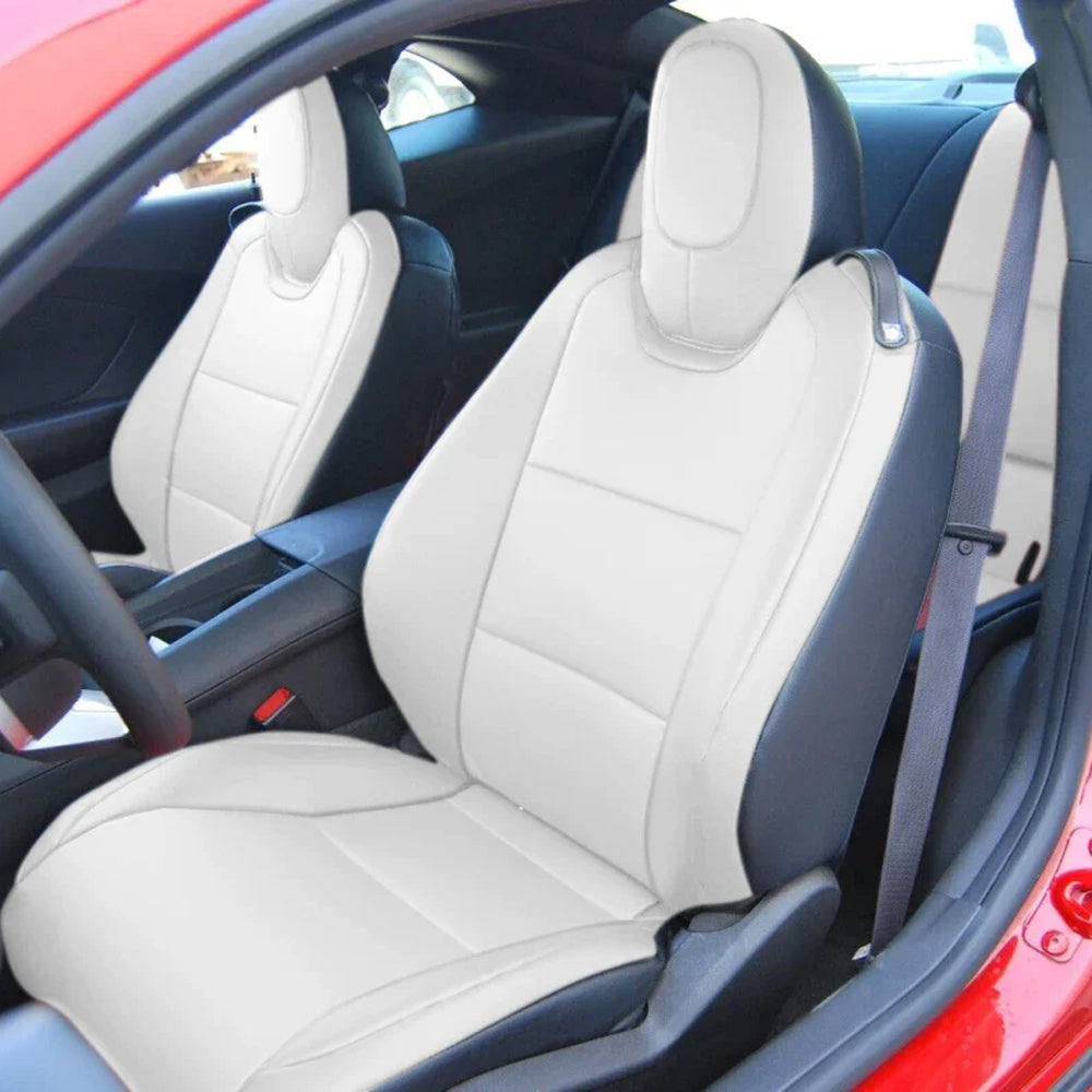 Custom Seat Cover for 2010-2015 Chevrolet Camaro Full Nappa and Genuine Leather - DZX Cover