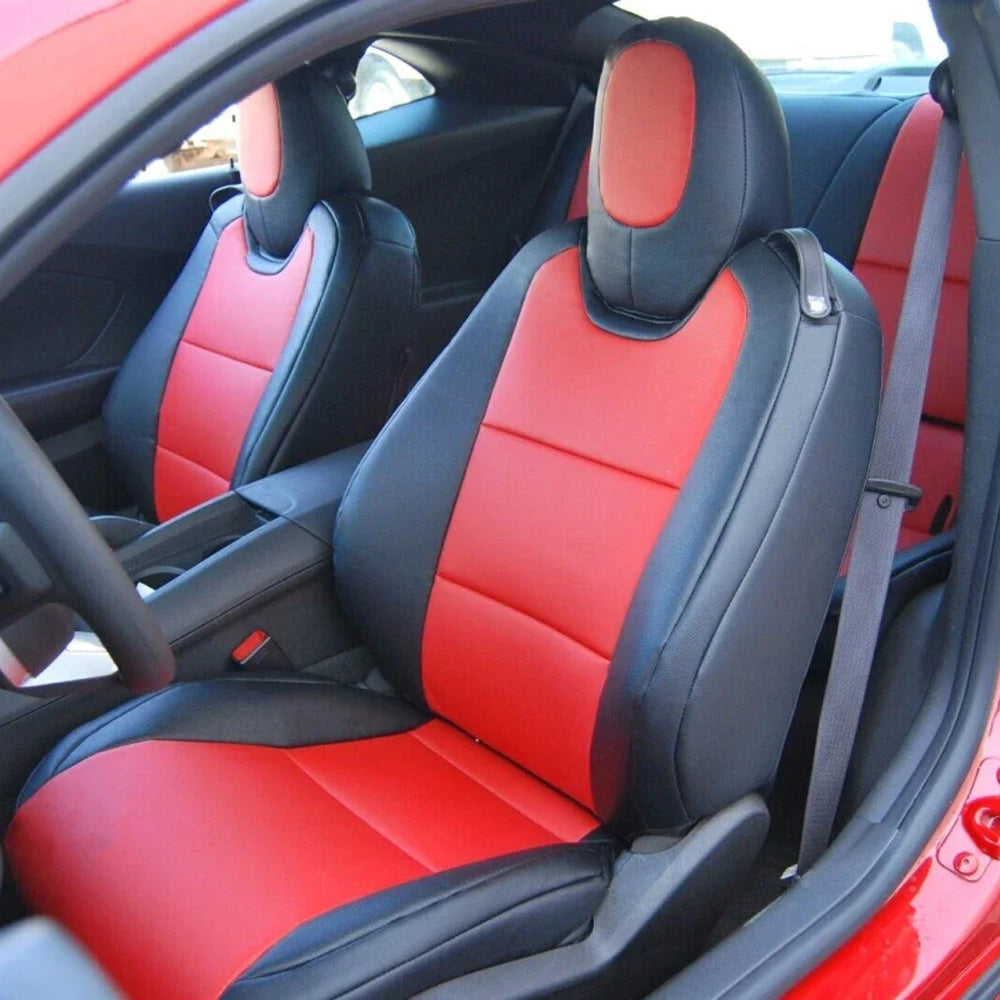 Custom Seat Cover for 2010-2015 Chevrolet Camaro Full Nappa and Genuine Leather - DZX Cover
