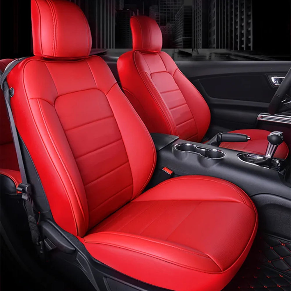 Custom Seat Cover for 2010-2015 Chevrolet Camaro Full Nappa and Genuine Leather - DZX Cover