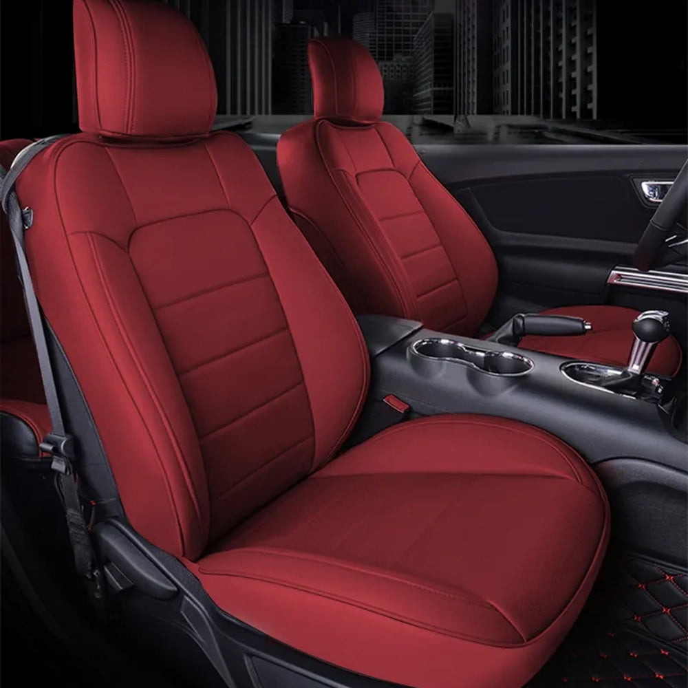 Custom Seat Cover for 2010-2015 Chevrolet Camaro Full Nappa and Genuine Leather - DZX Cover