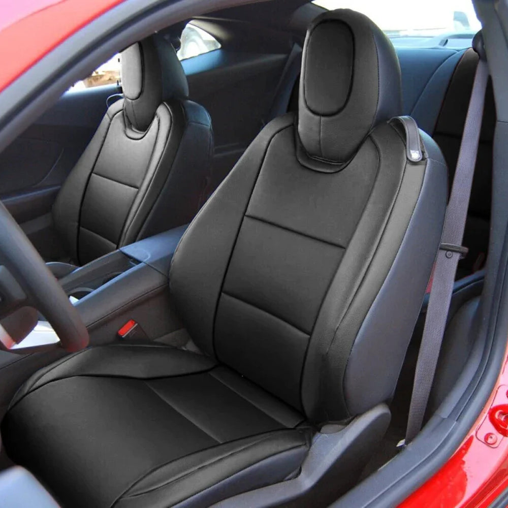 Custom Seat Cover for 2010-2015 Chevrolet Camaro Full Nappa and Genuine Leather - DZX Cover