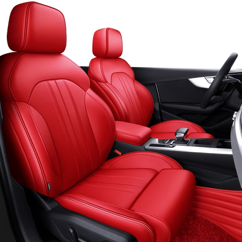 Custom Fit Seat Covers For Audi Q7 Nappa And Genuine Leather 7 Seater DZX Cover