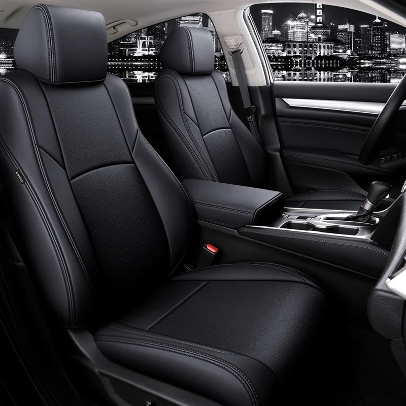 Custom Seat Covers Full Set Middle Perforated Genuine Leather Specific For Honda Accord Civic CRV - DZX Cover