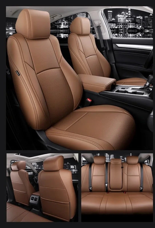 Custom Seat Covers Full Set Middle Perforated Genuine Leather Specific For Honda Accord Civic CRV - DZX Cover