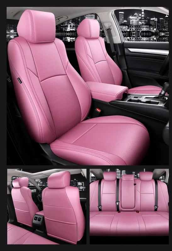 Custom Seat Covers Full Set Middle Perforated Genuine Leather Specific For Honda Accord Civic CRV - DZX Cover