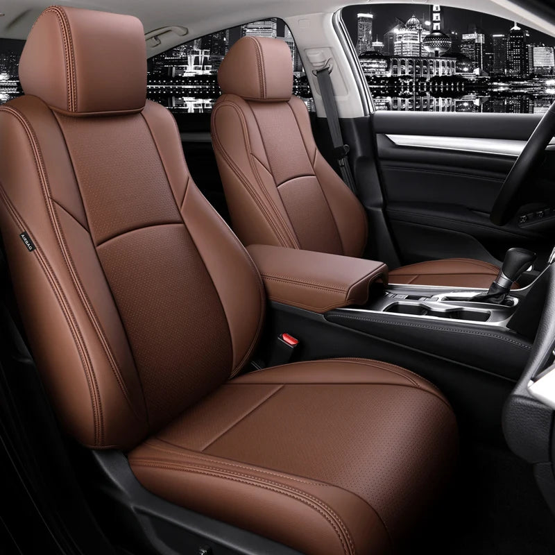 Custom Seat Covers Full Set Middle Perforated Genuine Leather Specific For Honda Accord Civic CRV - DZX Cover