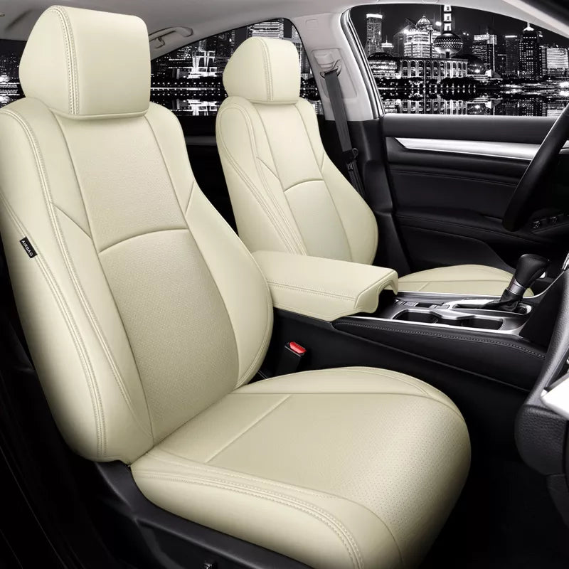 Custom Seat Covers Full Set Middle Perforated Genuine Leather Specific For Honda Accord Civic CRV - DZX Cover