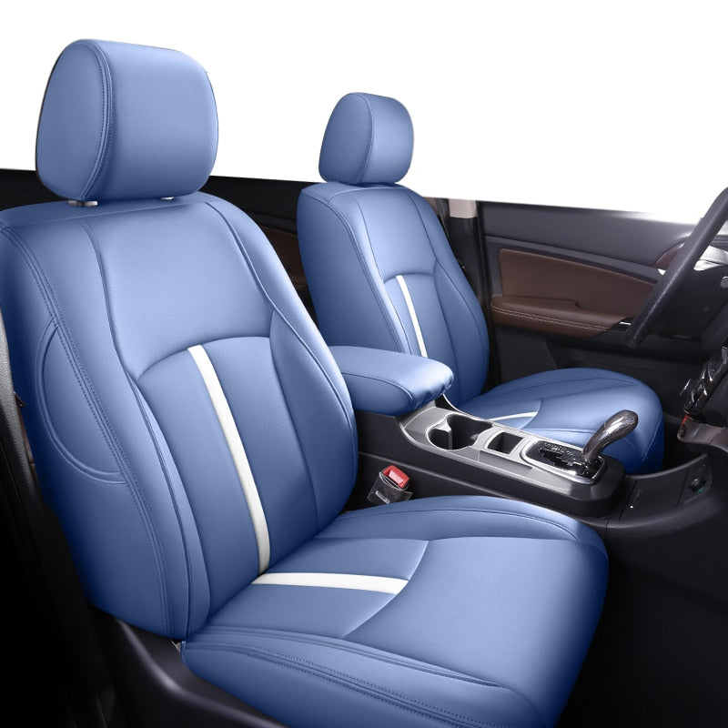 Custom Seat Cover 5 Seats For Volvo XC60 Nappa Leather Full Surround Covered with Stripe - DZX Cover