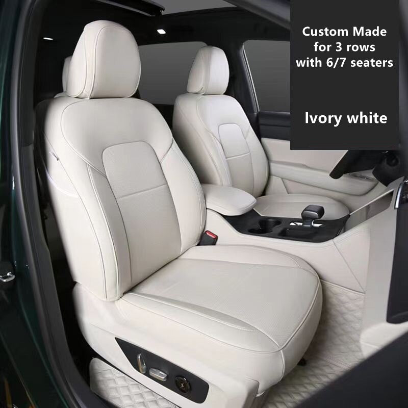 Custom Seat Covers For Toyota Sienna 7 Seaters Full Nappa and Genuine Leather - DZX Cover