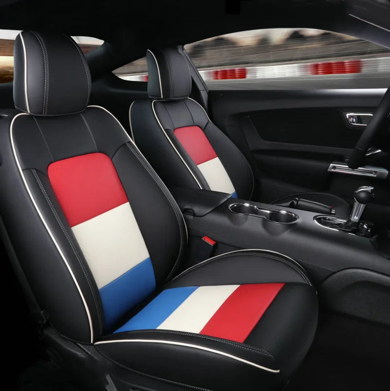 Custom Fit Seat Covers Full Set For Ford Mustang Convertible (2015-2022) - DZX Cover