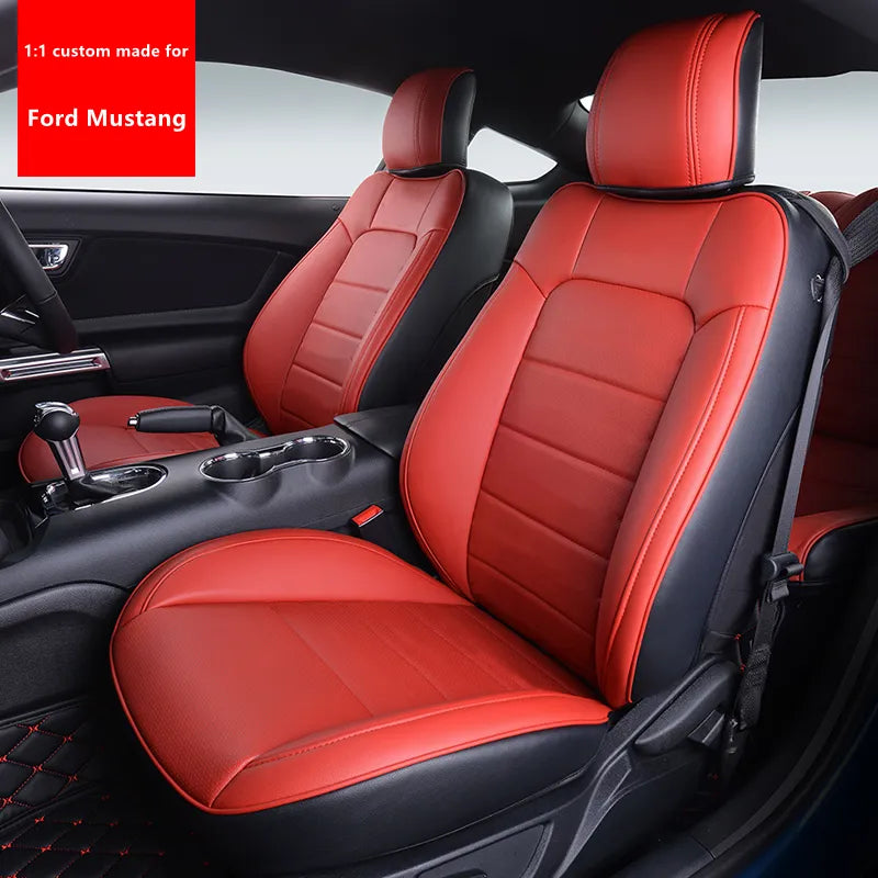 Custom Fit Seat Covers Full Set For Ford Mustang Convertible (2015-2022) - DZX Cover