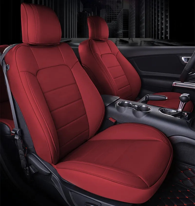 Custom Seat Cover for 2010-2015 Chevrolet Camaro Full Nappa and Genuine Leather - DZX Cover