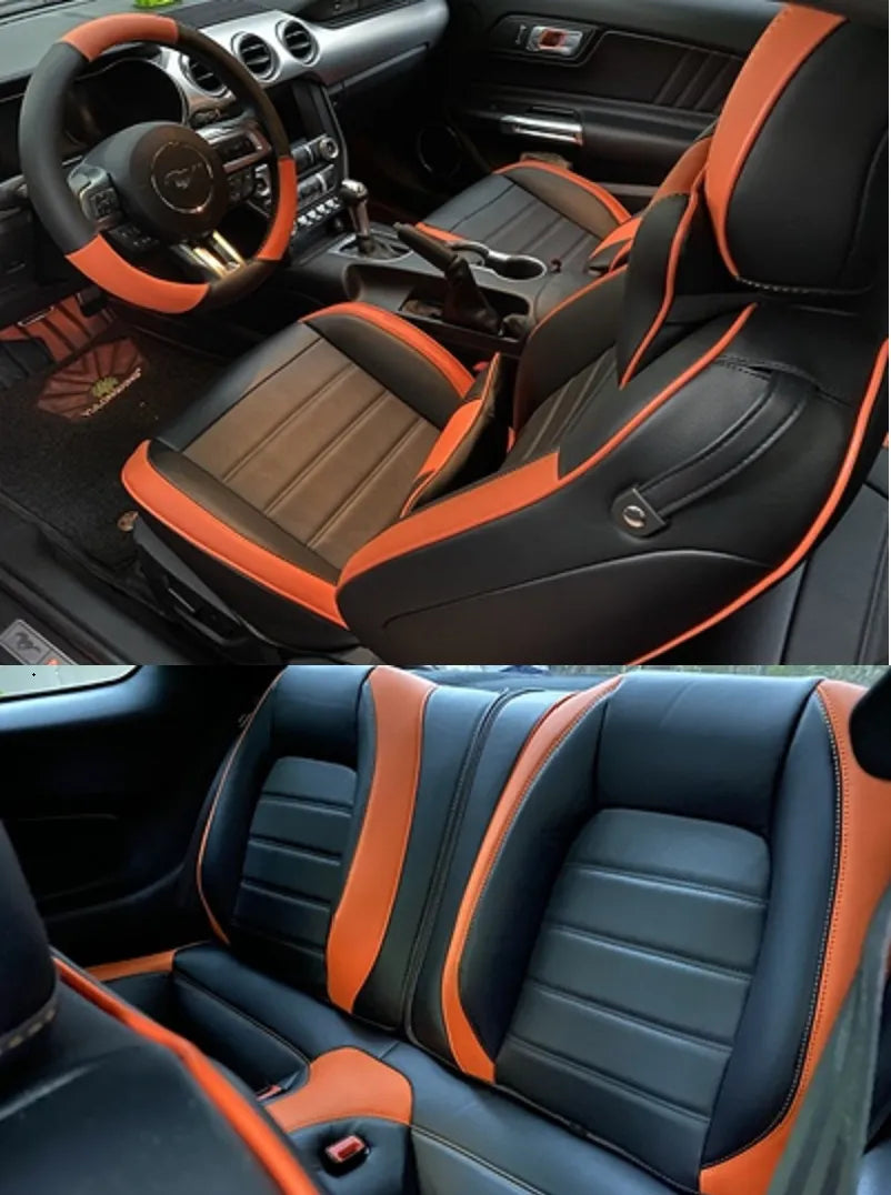 Custom Fit Seat Covers Full Set For Ford Mustang Convertible (2015-2022) - DZX Cover
