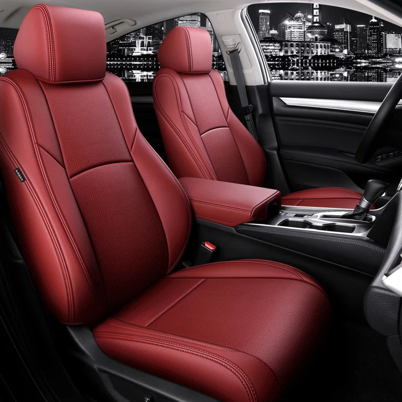 Custom Seat Covers Full Set Middle Perforated Genuine Leather Specific For Honda Accord Civic CRV - DZX Cover