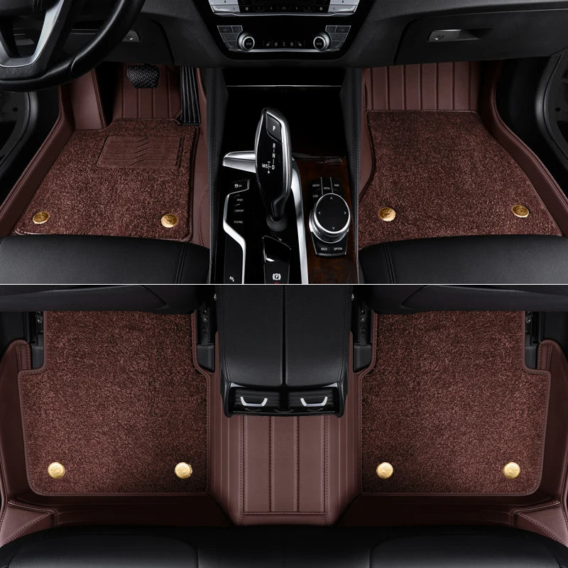 Custom Fit Luxury Floor Mat ECO Cowhide Leather For Volvo - DZX Cover