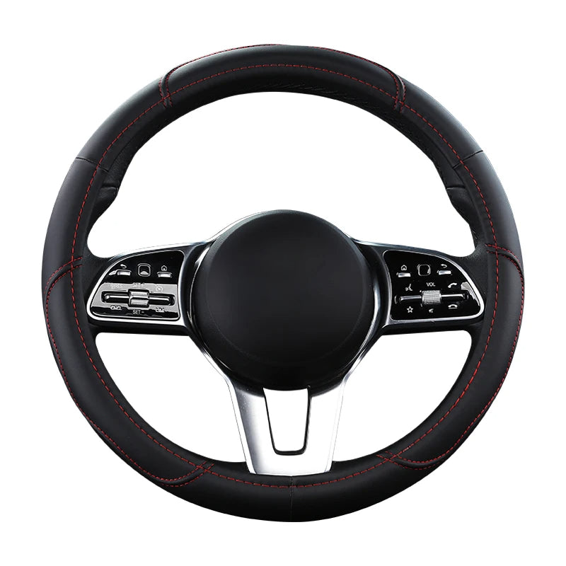 Car Anti-Slip Leather Steering Wheel Cover Protective Cover 38cm - DZX Cover