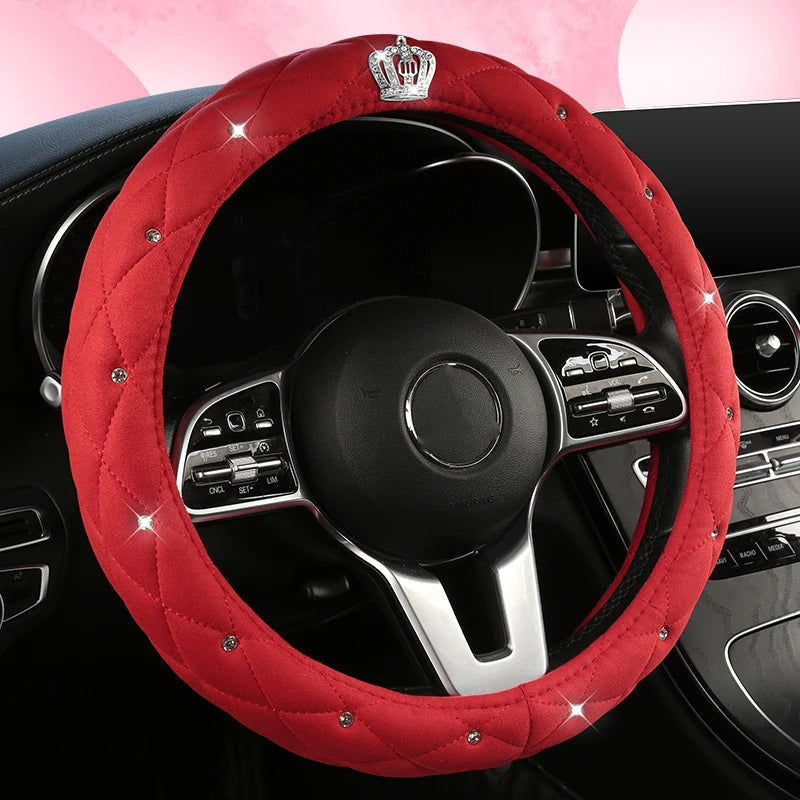 Car Anti-Slip Leather Steering Wheel Cover Protective Cover Multi Colors - DZX Cover