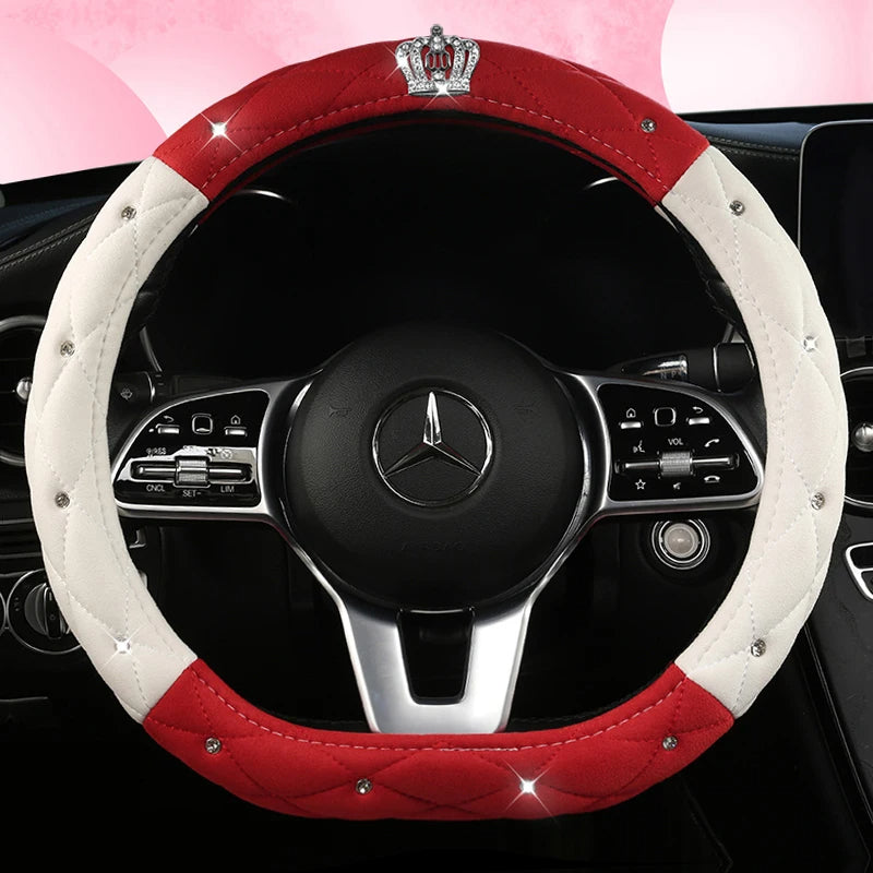 Car Anti-Slip Leather Steering Wheel Cover Protective Cover Multi Colors - DZX Cover