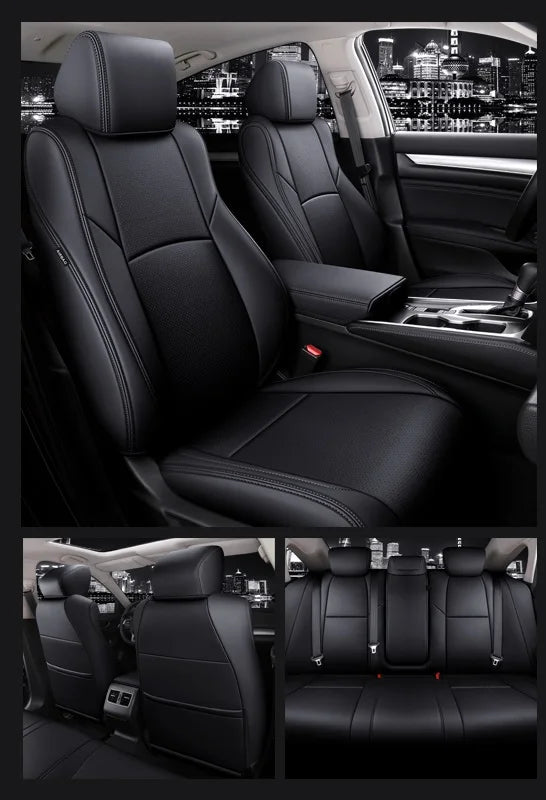 Custom Seat Covers Full Set Middle Perforated Genuine Leather Specific For Honda Accord Civic CRV - DZX Cover