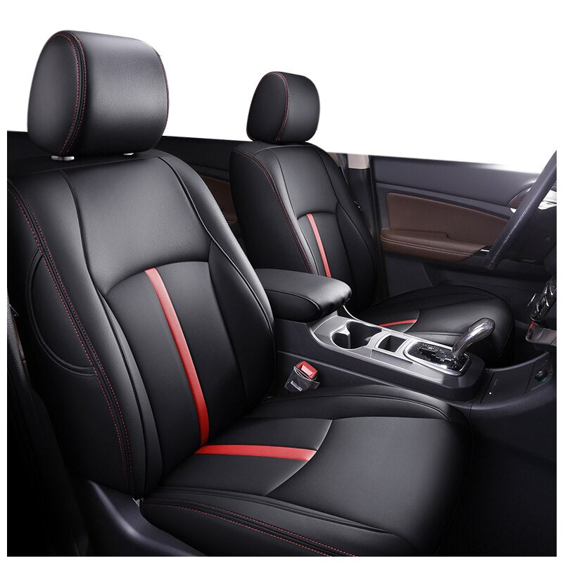Custom Seat Cover 5 Seats For Volvo XC60 Nappa Leather Full Surround Covered with Stripe - DZX Cover
