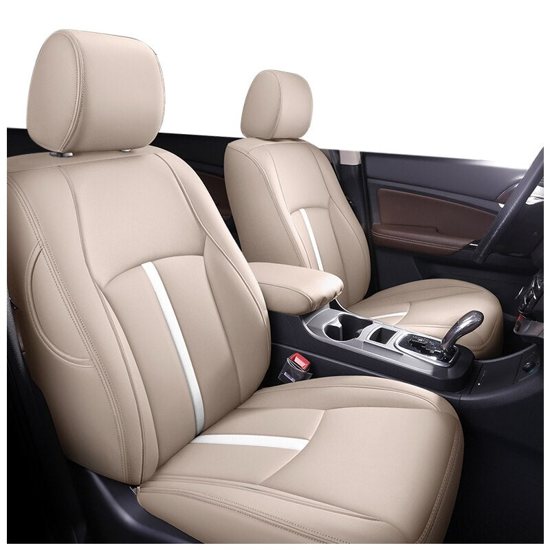Custom Seat Cover 5 Seats For Volvo XC60 Nappa Leather Full Surround Covered with Stripe - DZX Cover