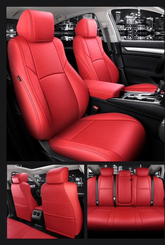 Custom Seat Covers Full Set Middle Perforated Genuine Leather Specific For Honda Accord Civic CRV - DZX Cover