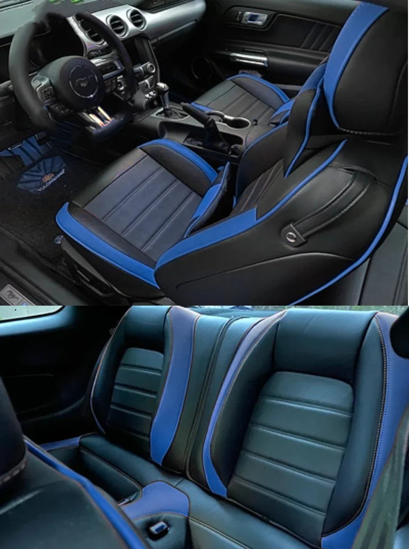 Custom Fit Seat Covers Full Set For Ford Mustang Convertible (2015-2022) - DZX Cover