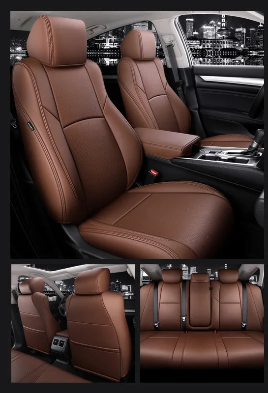 Custom Seat Covers Full Set Middle Perforated Genuine Leather Specific For Honda Accord Civic CRV - DZX Cover