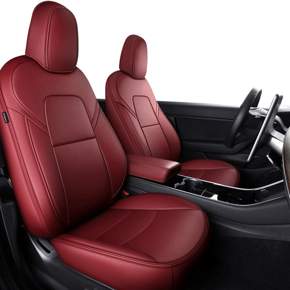 Custom Seat Covers For Tesla Model X 360 Degree Full Covered High Quality Leather Cushion Fit 5 or 7 Seaters - DZX Cover