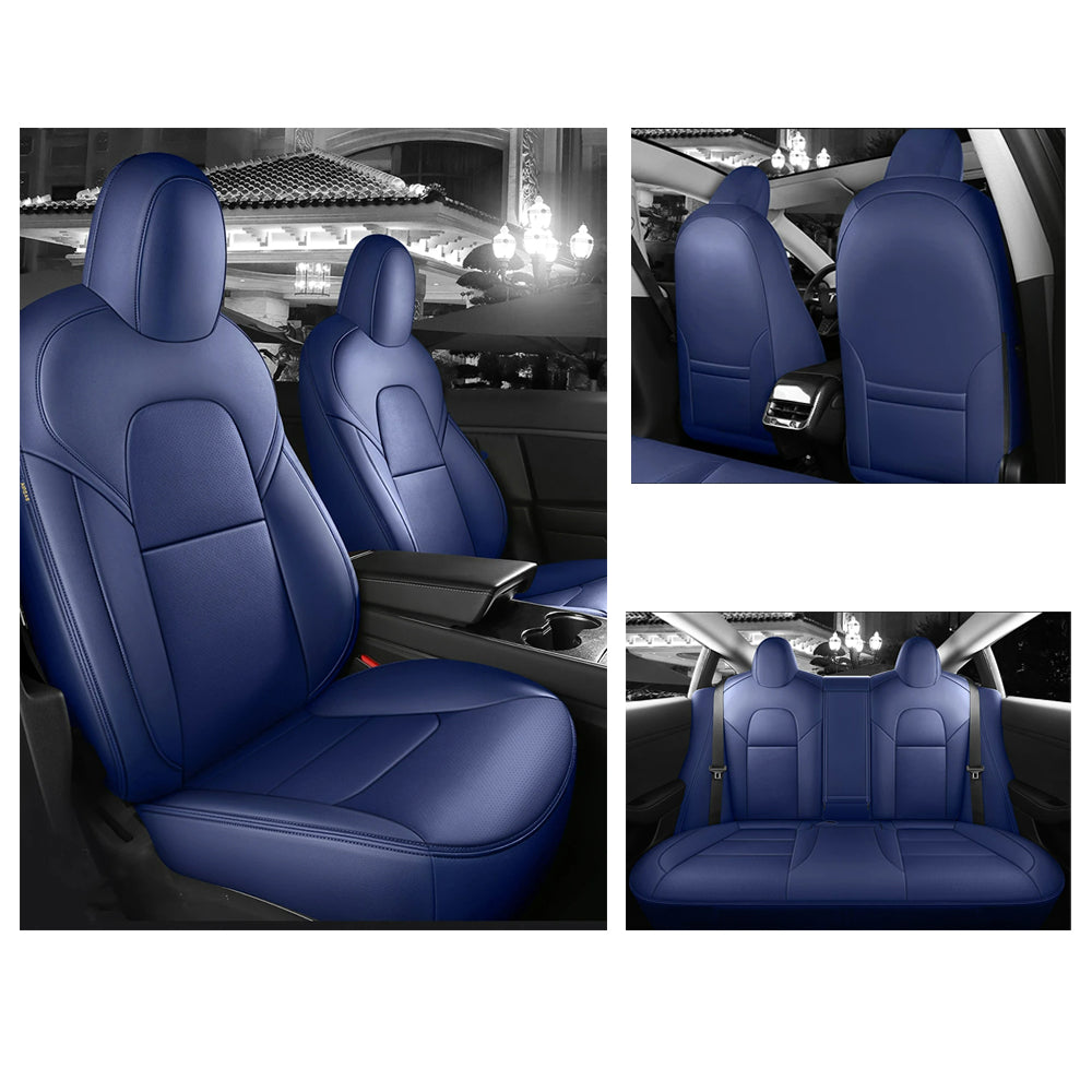 Custom Seat Covers for Tesla Model 3 Model Y 360 Degree Full Covered High Quality Leather Cushion - DZX Cover