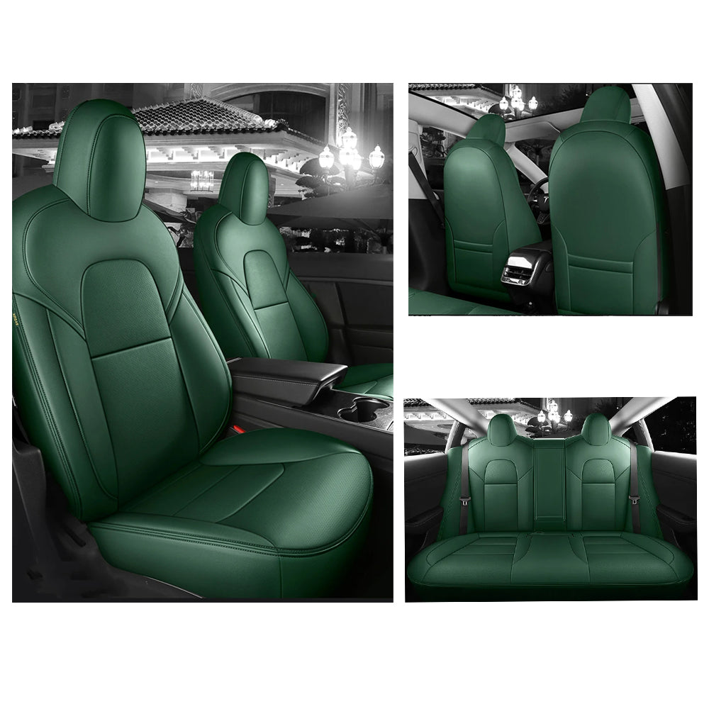 Custom Seat Covers for Tesla Model 3 Model Y 360 Degree Full Covered High Quality Leather Cushion - DZX Cover