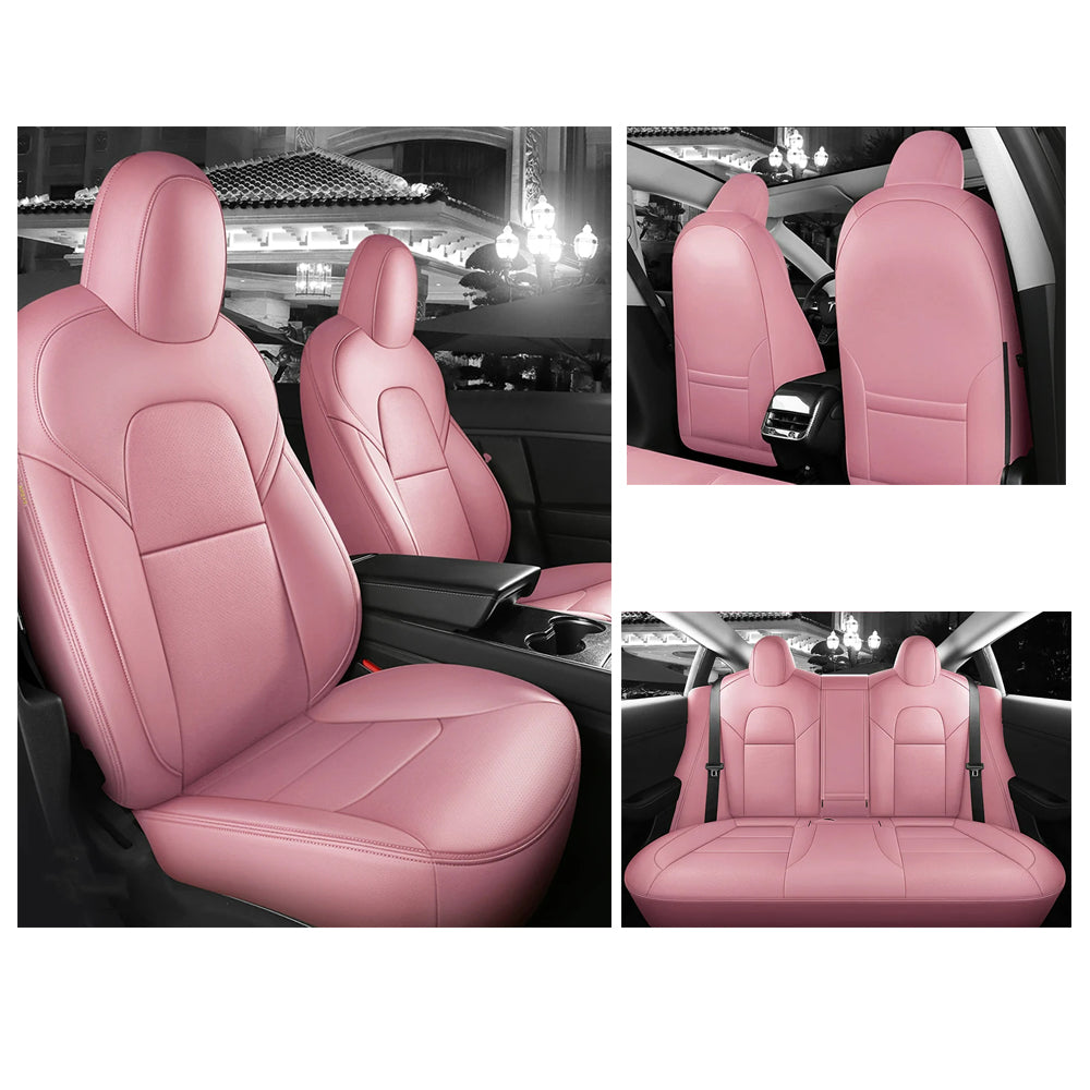 Custom Seat Covers for Tesla Model 3 Model Y 360 Degree Full Covered High Quality Leather Cushion - DZX Cover