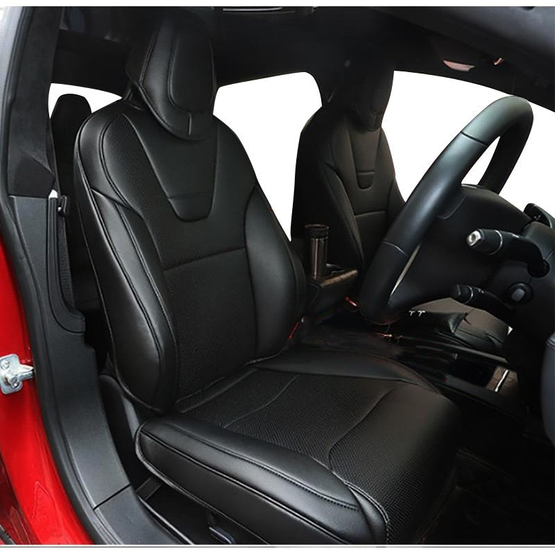 Tesla Model S Custom Fit Seat Cover Accessories Full Covered High Quality Leather 5 Seaters Cushion - DZX Cover